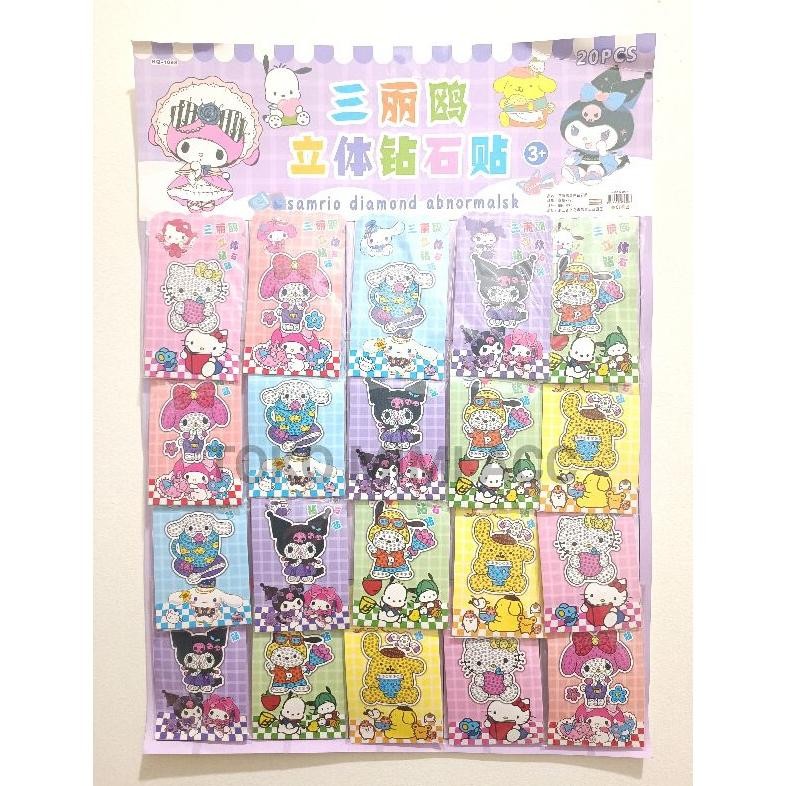 MIMI ACC GROSIR 20 PCS DIAMOND PAINTING SANRIO STIKER | STIKER DIAMOND PAINTING SANRIO | STIKER SANR