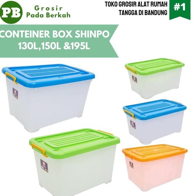 Shinpo kontainer Box Plastik Kotak Penyimpanan Serbaguna Besar