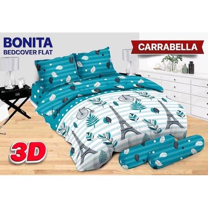 BONITA - Bedcover Flat 160x200 & 180x200 Bed Cover Set Bonita Original