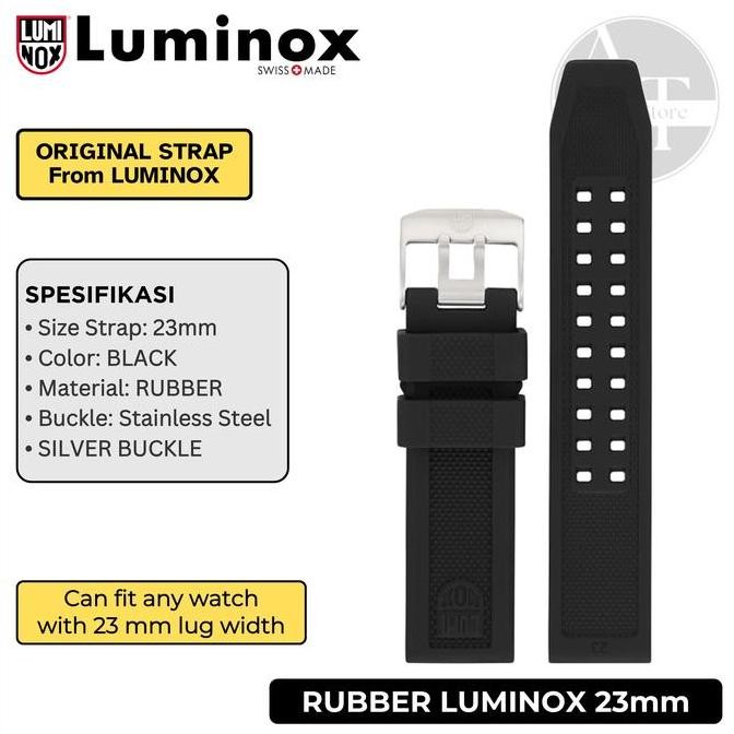 Tersedia Tali Jam Luminox Rubber Luminox Navy Seal 3050 3080 ORIGINAL - Silver