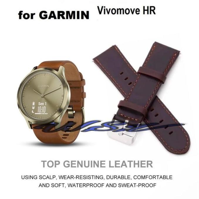 Tersedia Strap kulit Leather Garmin Vivomove HR Leather Kulit Tali Jam Tangan