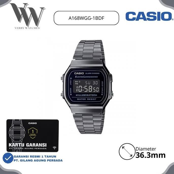 Tersedia Jam Tangan Casio General A168WGG-1BDF Original & Garansi Resmi
