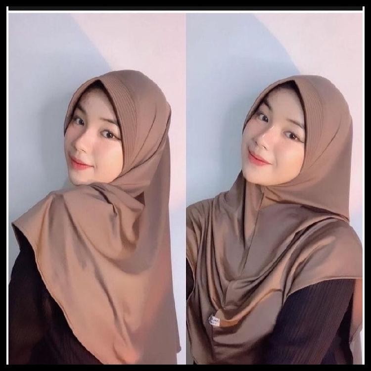 KERUDUNG SPORT BERGO INSTAN SEKOLAH POLOS'HIJAB SPORT OLAHRAGA VOLLY RUNNING JOGGING