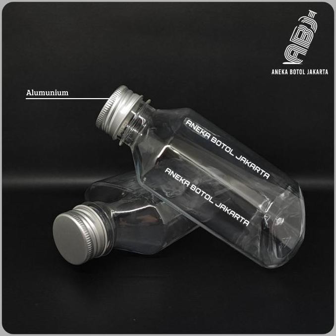 (Allthebest) Botol gepeng 250 ml tutup alumunium / Botol ciu 250 ml tutup alumunium