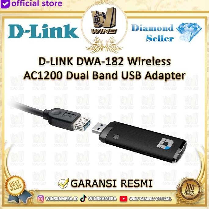 Dlink Dwa-182 Dwa 182 Wireless Ac1200 Dual Band Usb Adapter New Stok