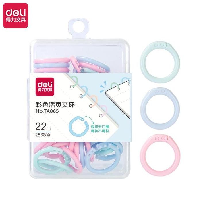 

Deli Ring Binder / Loose-Leaf Notebook Ring Plastik Pastel Flexibel Ta86X Kertas Paper Stationery Co