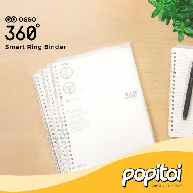 

Osso 360 Smart Ring Notebook Binder A5 B5 Co