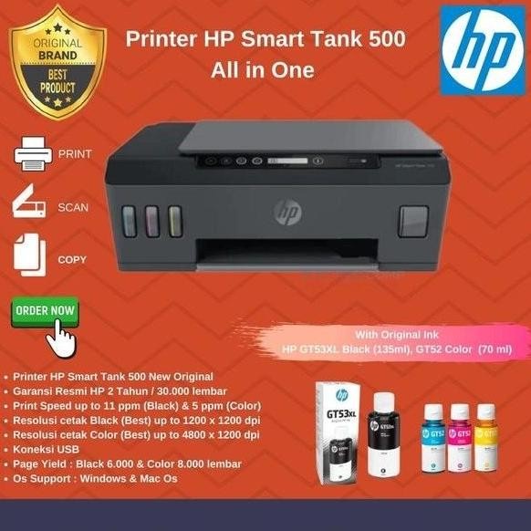 Printer Hp Smart Tank 500 All-In-One New Stok