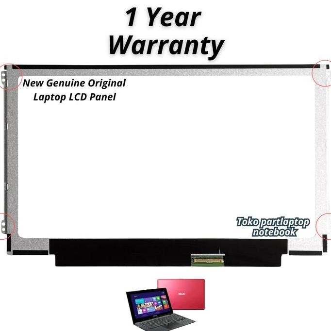 Layar  Lcd Asus Vivobook X200 X200C X200Ca X200M X200Ma X201E Q200E S200 Monitor Panel Screen Origin