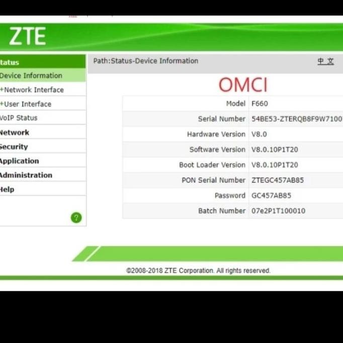 Zte F660 V8 Omci Gpon Ont Wifi | Onu Zte F660 V8.0 Ftth Modem New Stok
