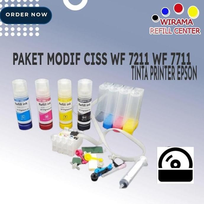 Paket Modif Ciss Tinta Printer Epson Workforce Wf 7211 Wf 7711 New Stok
