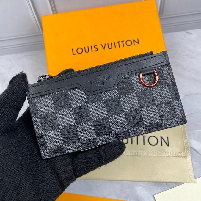 Card Holder Dompet Kartu Lv8008 Graphite Leather Miror Co