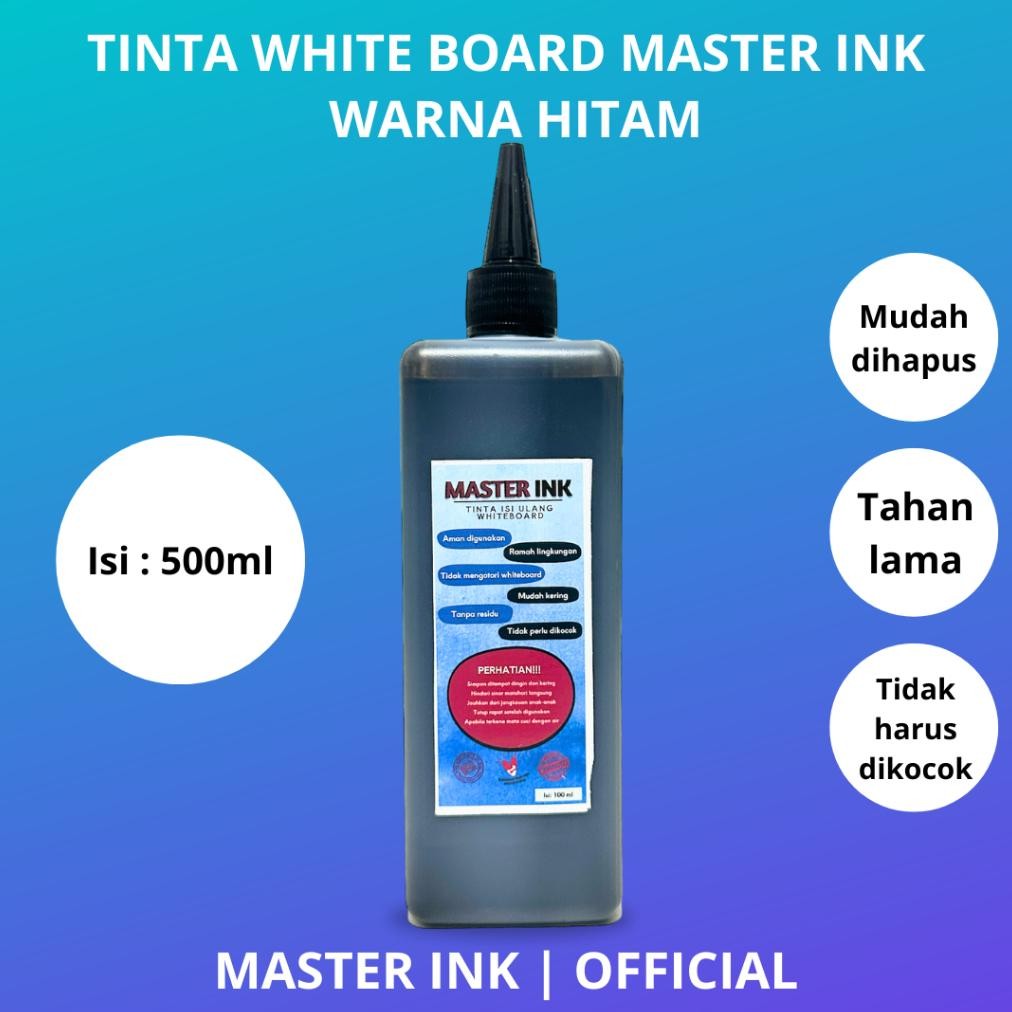 

Tinta Spidol Whiteboard Master INK Tinta Isi Ulang Spidol Master INK HITAM 500ml