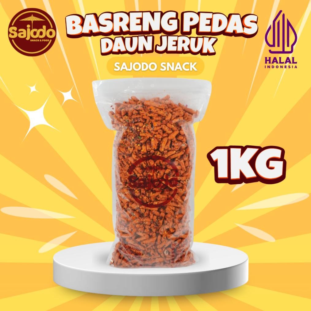 

[FLASH SALE] Basreng Pedas Daun Jeruk Sajodo Snack - 1kg