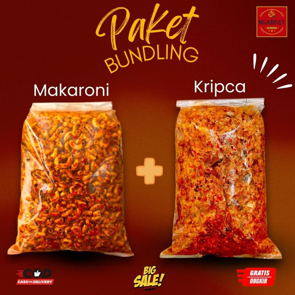 

[Bundling] Makaroni Bumbu Cikruh PedaS 500gr + KeriPik Kaca PedaS 500gr