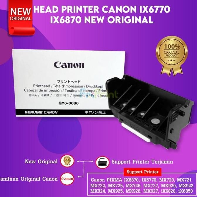 Head Printer Canon Ix6770 Ix6870 Printhead New Original - Qy6-0086 New Stok