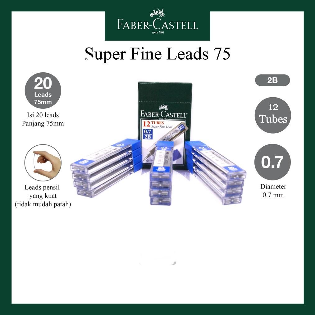 

Refill Isi Pensil Mekanik Faber Castell 2B Lead 0.7 MM Per Box
