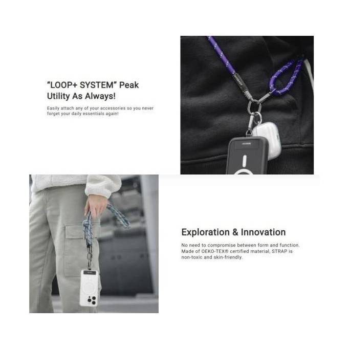 

Strap Mageasy Rope Strap Card Lanyard Universal Adjustable Length Co