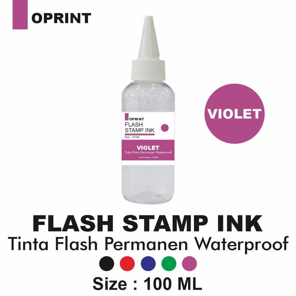 

Tinta Stempel Flash PLASTIK Permanen Waterproof 100 ml