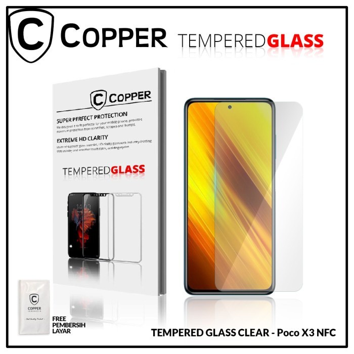 Poco X3 Nfc - Copper Tempered Glass Full Clear