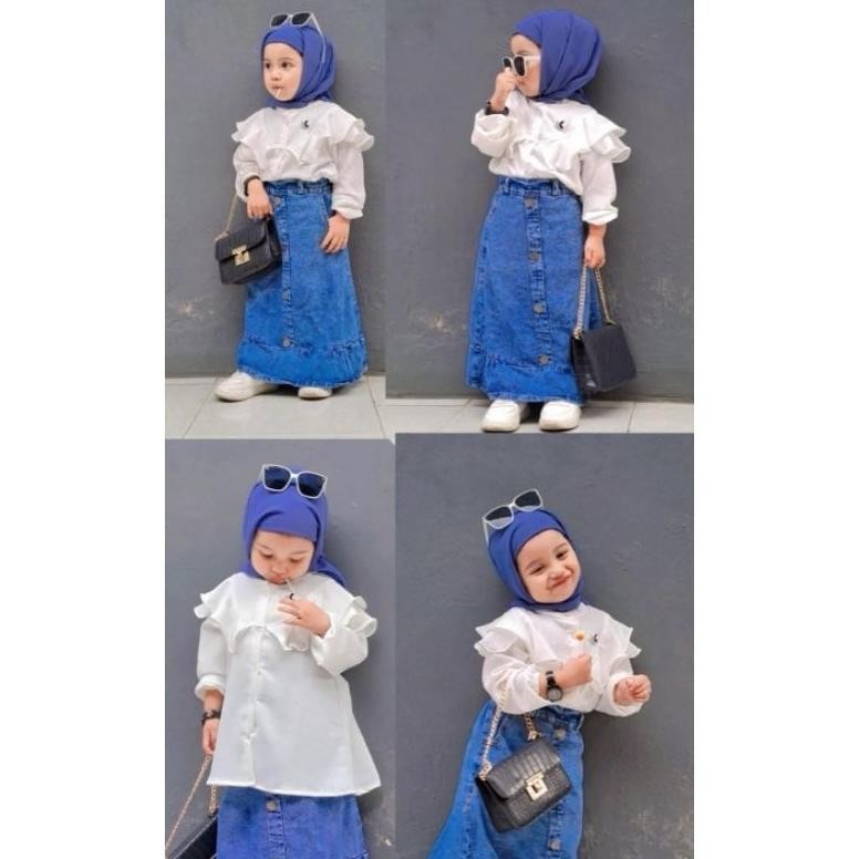 Blouse INARA anak Perempuan / Blouse anak bahan crinkle premium /1-14 tahun AST