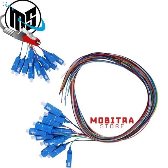 Kabel Fo Pigtail 12 Core Sc/Upc | Pigtail Fo 0.9Mm Sm 12 Core Sc/Upc New Stok