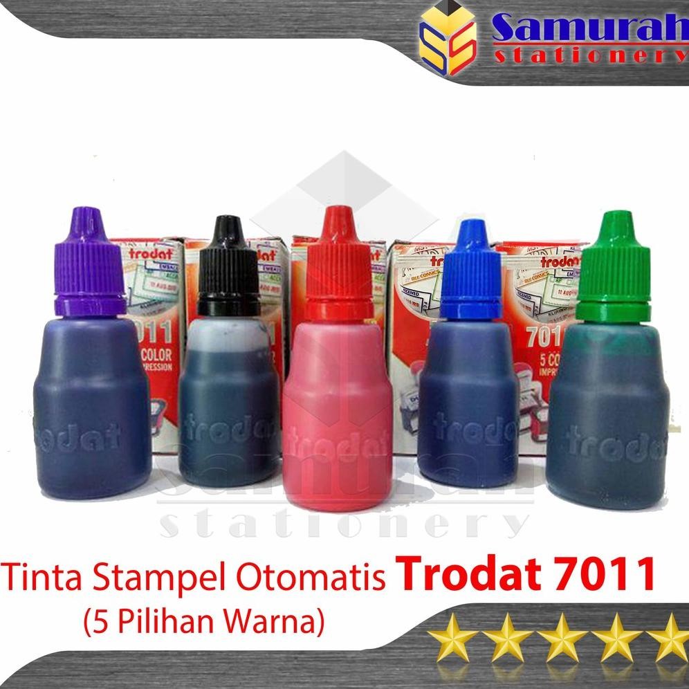 

Isi ulang Tinta Cap Stampel Otomatis Trodat 7011 / Refill Stamp Ink 25 ml 5 warna