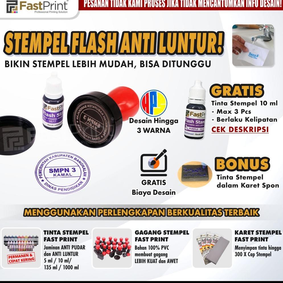 

Pesan Stempel Flash Langsung jadi GRATIS DESAIN Persegi Panjang