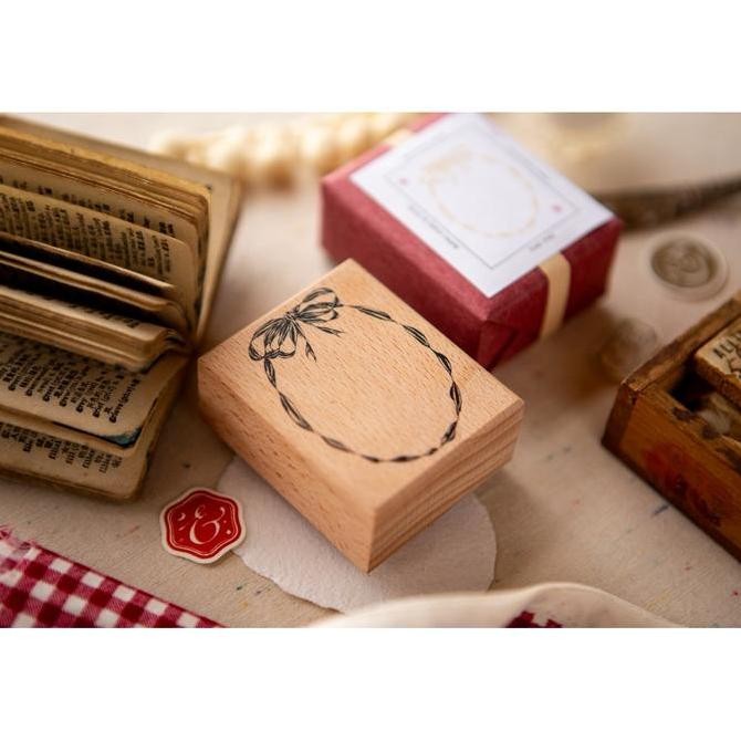 

OURS RUBBER STAMP - OVAL RIBBON FRAME ORIGINAL DAN TERPERCAYA