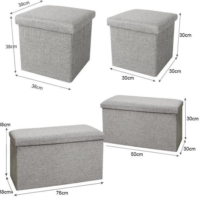 TERBARU - Sofa Portable 76x38x38cm Stool Kotak Korea kursi safe box duduk tempat Penyimpanan Barang 