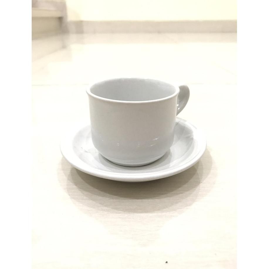 Satu Dus Nikura Set Gelas Cangkir Teh Dan Kopi WARNA PUTIH