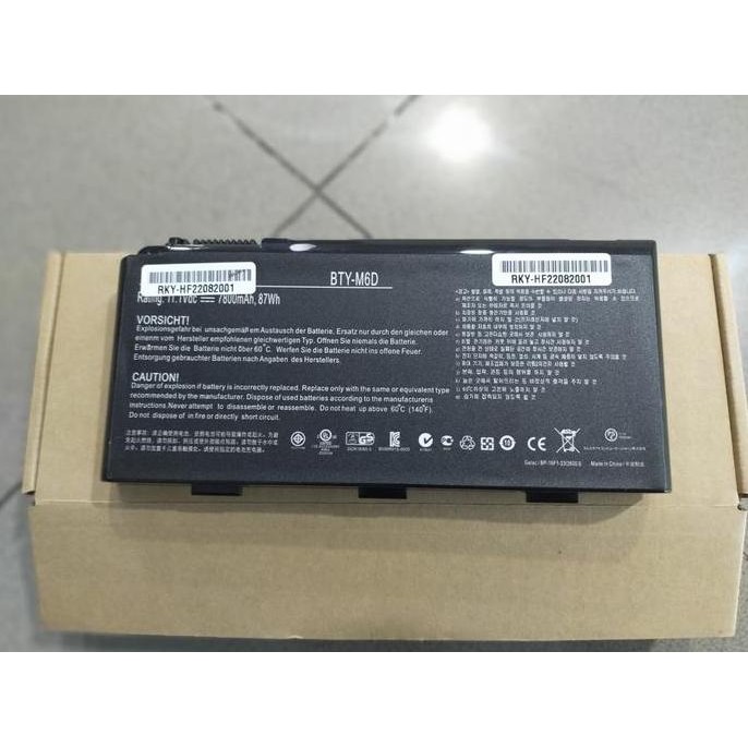 Baterai Laptop Msi Gt680Dxr Gt680R Gt663 Gt683 Gt680 Gt680D Bty-M6D New Stok