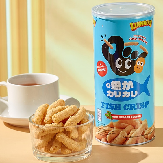 

【 Discount Price】LIANGGUI KERUPUK IKAN OLAHAN | FISH CRISP 2 RASA I GARLIC FLAVOR I VINE PAPPER FLAVOR I KERUPUK ANEKA IKAN RASA