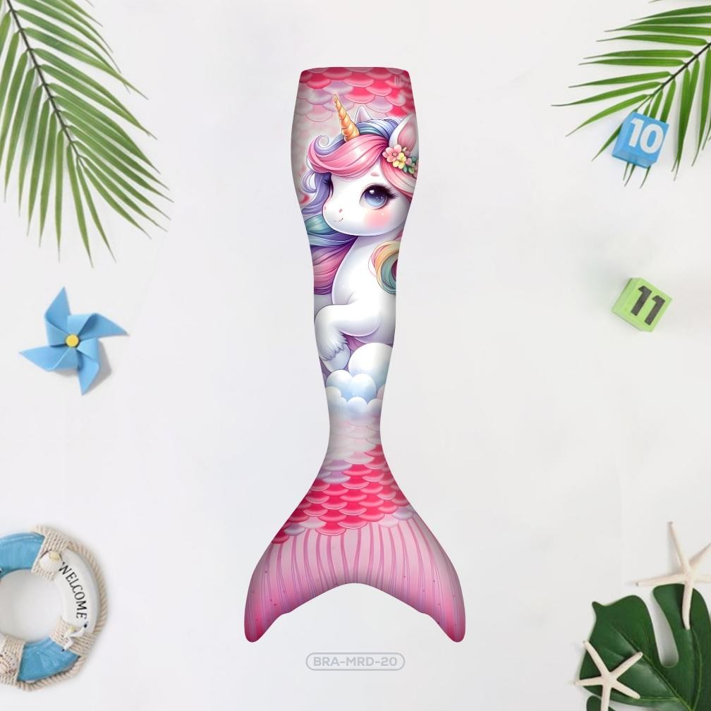 Kostum Mermaid Motif Unicorn Kostum Anak Putri Duyung Perempuan AST