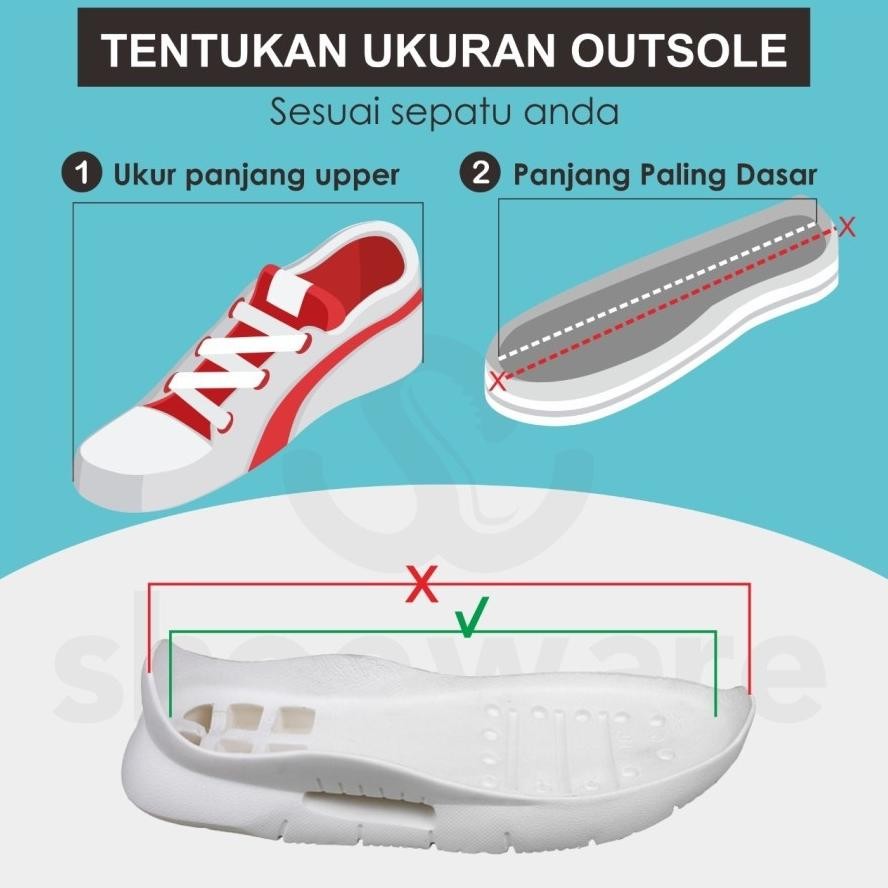 Outsole Sepatu Sneakers Running Outsol Spike Size 39-43