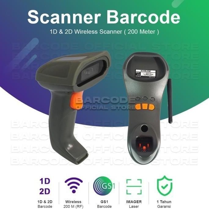 Bar Scanner Scanlogic Cs3290 Cordless / Wireless Cs-3290-1D New Stok