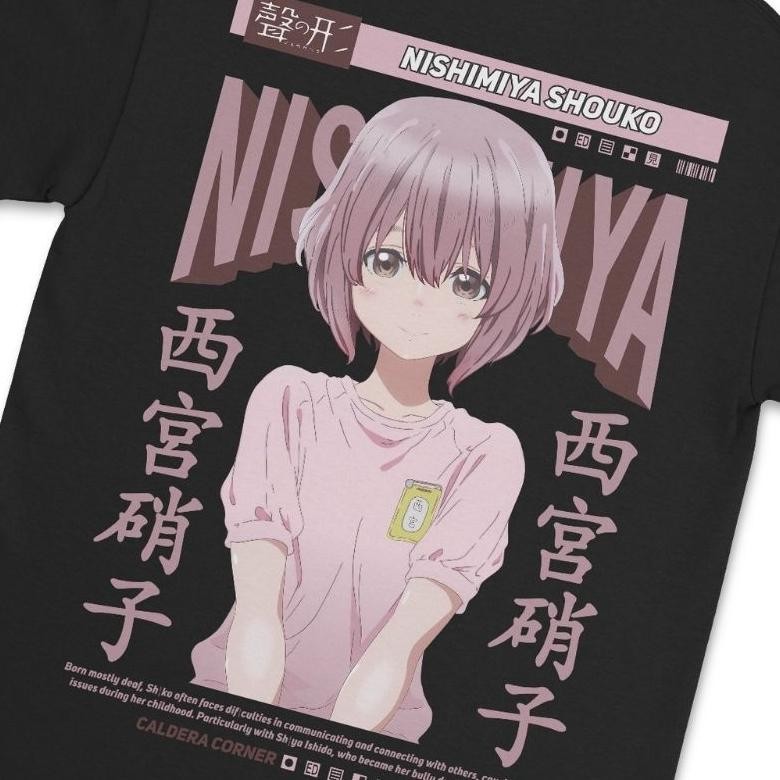 Promo Kaos Anime Koe No Katachi Nishimiya Shouko Shogakko Version Kaos Distro