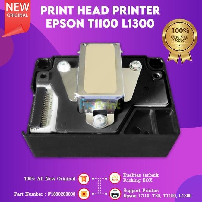 Head Print Epson L1300 T1100 Print Head L1300 T1100 F1850200030 Ori New Stok