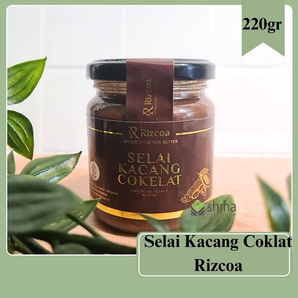 

Selai Kacang Coklat | Peanut Butter Unsweetened Creamy Rizcolat 200gr Rizcoa | Warung Shiha