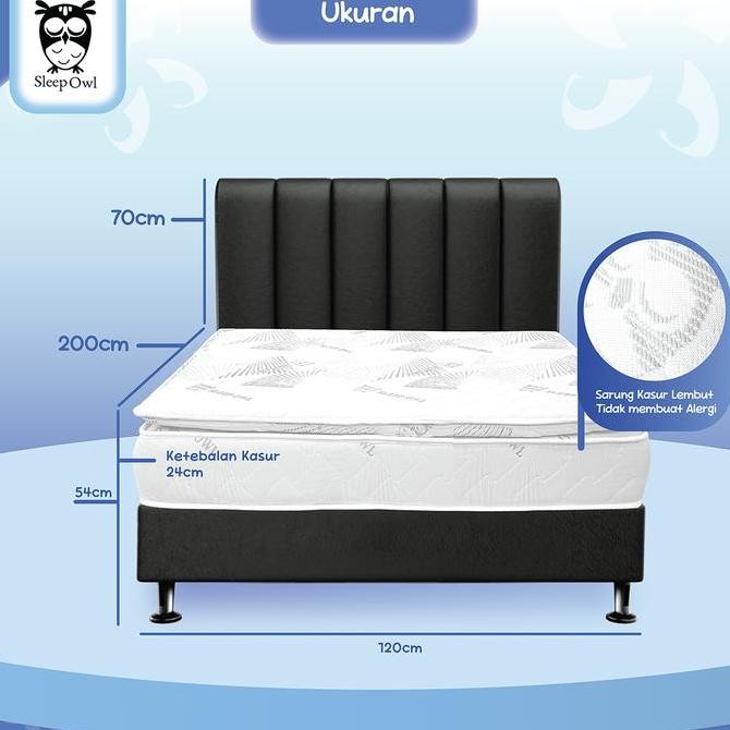Dipan Divan Sandaran Untuk Springbed Atau Kasur (120X200)-Boston