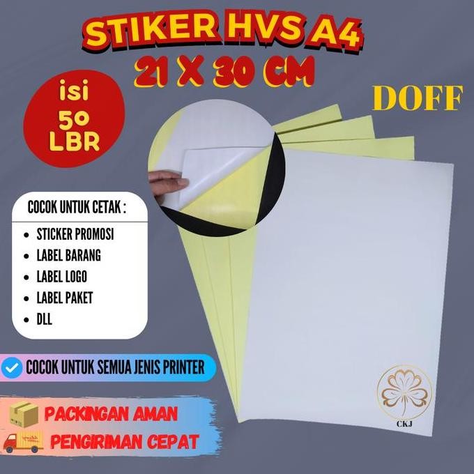 

PROMO KERTAS STICKER A4 ISI 100 LEMBAR / STIKER LABEL A4