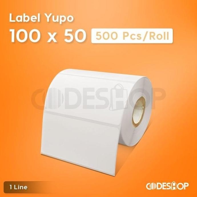 

BRG BARU Label 100 x 50 / 100x50 mm / 100x50mm Yupo isi 500 Pcs Stiker Plastik