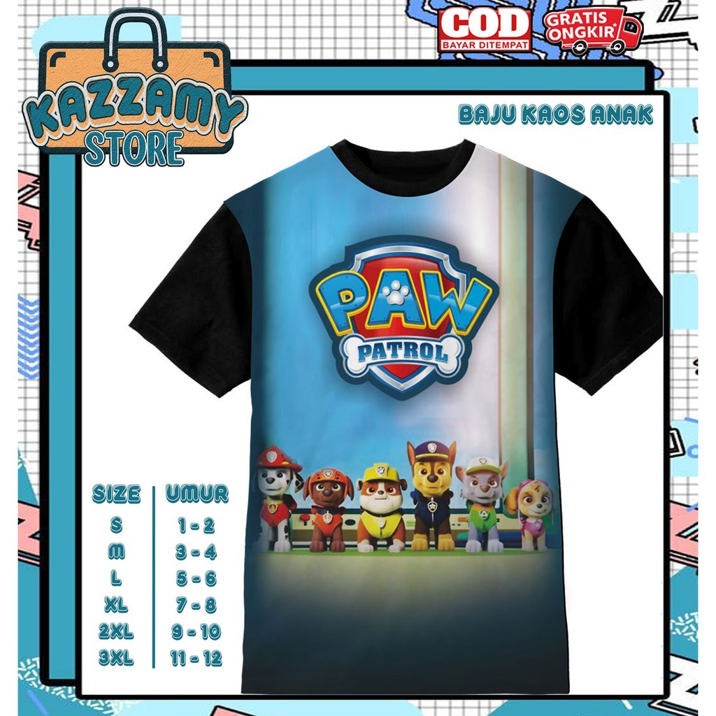Kaos Anak 3D Patrol He Hungry Bears - Kaos Anak 3D Unisex - Kazzamy Store
