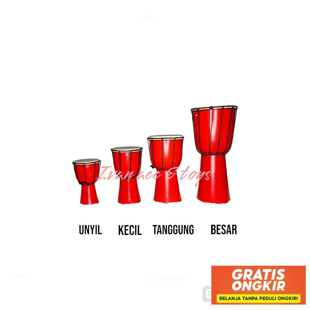 Jimbe Mainan Anak / Gendang Anak Murah / Jimbe Alat Musik Darbuka Baru