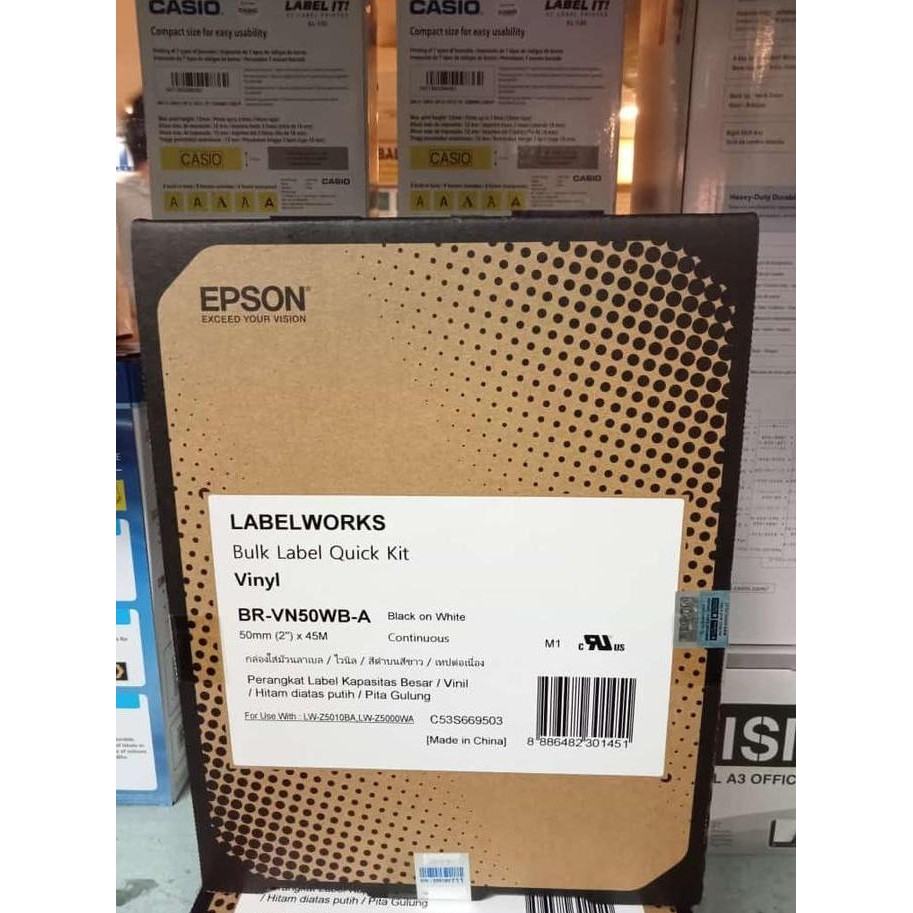 

Epson Bulk Roll Vinyl Label 50Mm 45 Meter - Br-Vn50Wb-A New Stok