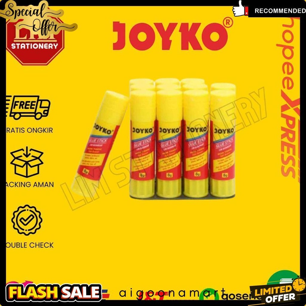 

Joyko Glue Stick 8 Gram Original Aman Flash Sale! Diskon Hingga 70%
