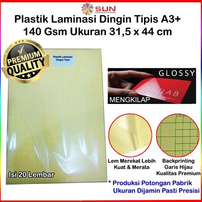 

HRG DISKON Plastik Laminasi Dingin Tipis Glossy A3 isi 20 lembar