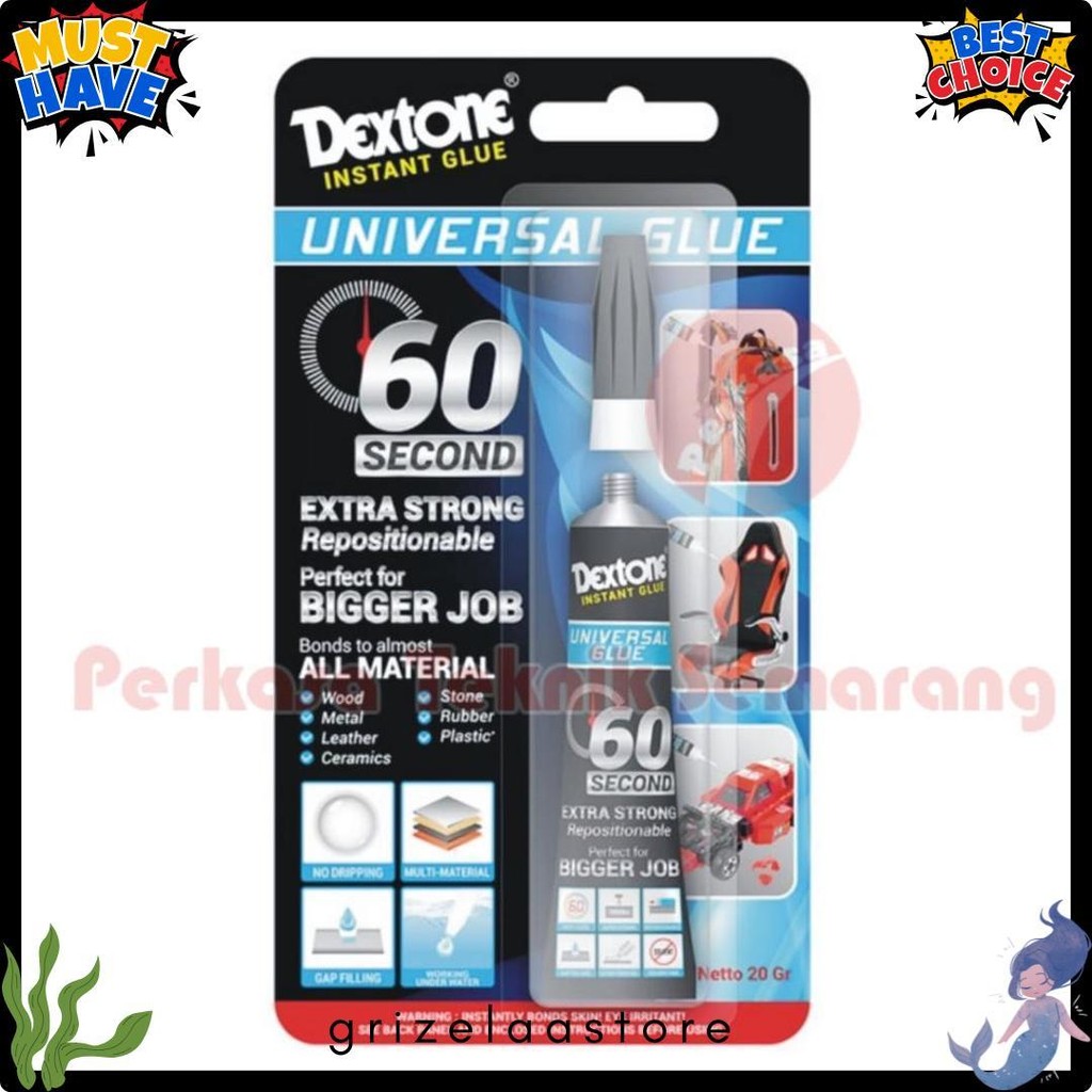 

Dextone Universal Glue Lem Gel Instant 60 Detik Super Strong 20 Gram Diskon