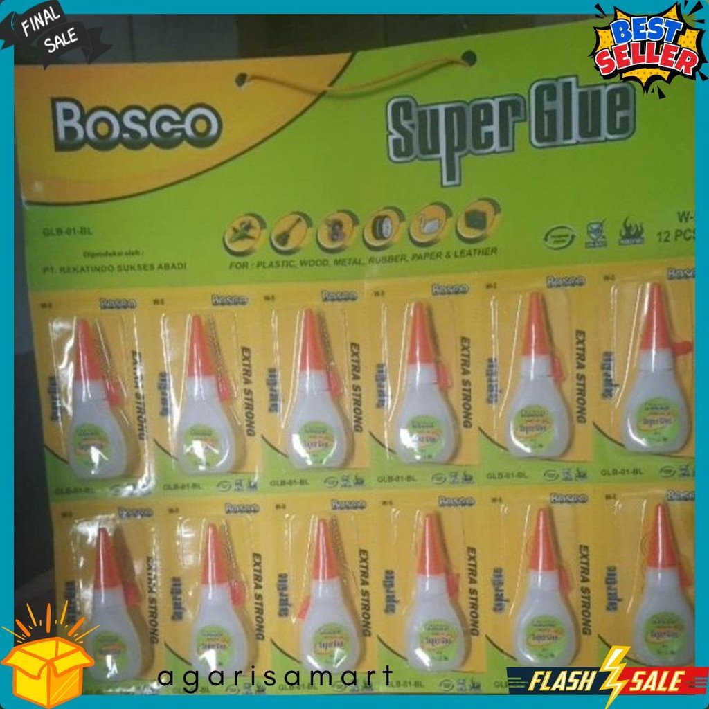 

Lem Super Glue Bosco Botol Harga Perlusin Terlaris! Produk Ini Banyak Dicari