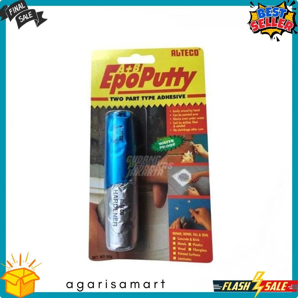 

Epo Putty 100 Gram & 50 Gram / Lem Alteco Epoputty /Lem Porting / Waterproof Glue (Original) Diskon